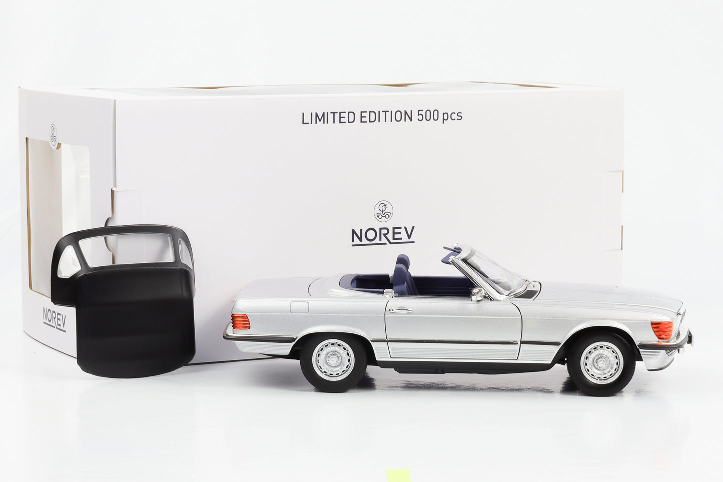 1:18 Mercedes-Benz 380 SL R107 con capote argento Norev 183725 limitata