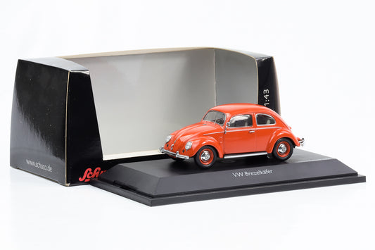 1:43 VW pretzel beetle vermelho-laranja Schuco diecast 450388900