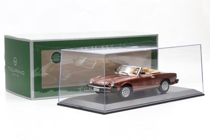 1:18 Fiat 124 Pininfarina Spidereuropa 1982 marrone chiaro Touring Modelcars + Vitrine