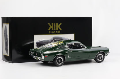 1:12 KK Scale Ford Mustang  GT Fastback Bullitt 1968 darkgreen Moviecar diecast