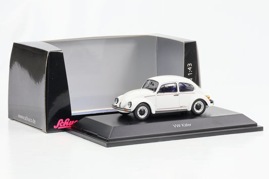 1:43 VW Beetle 1200 Jeans Bug white with Schuco stripes diecast