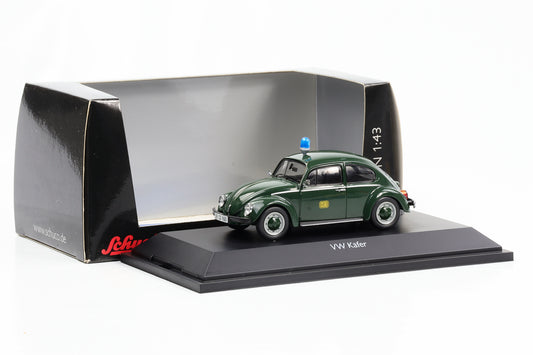 1:43 VW Maggiolino DB Polizia Ferroviaria verde scuro Schuco pressofuso