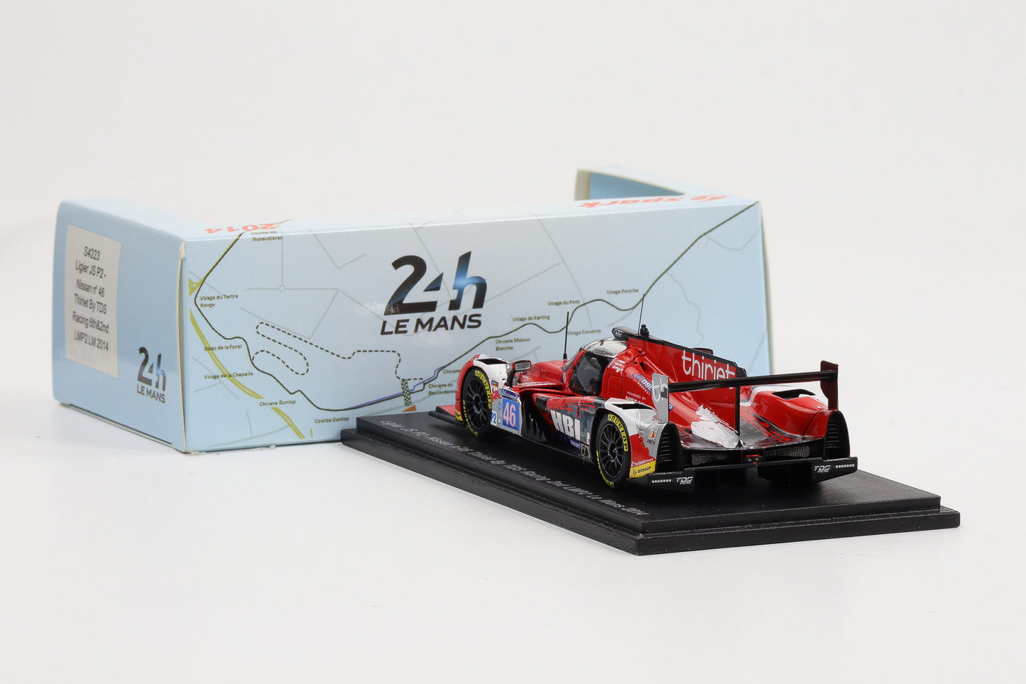 1:43 Spark Ligier JS P2 Nissan #46 Thiriet by TDS Racing 2nd LMP2 Le Mans 2014