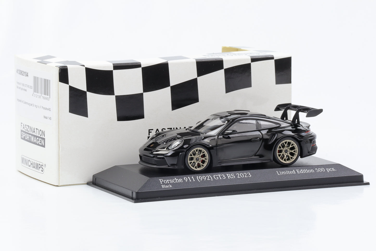 1:43 Porsche 911 992 GT3 RS 2023 schwarz Minichamps