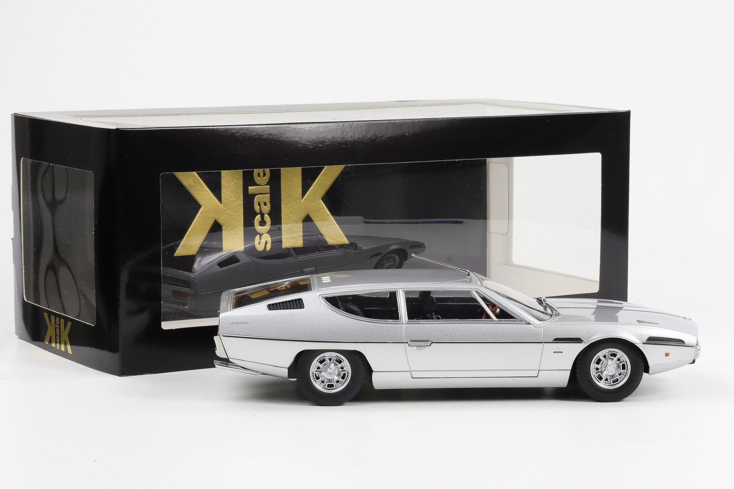 1:18 KK-Scale Lamborghini Espada S2 Coupe 1970 V12 Bertone silber diecast