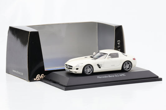 1:43 Mercedes-Benz SLS AMG C 197 Coupe madrepérola Schuco fundido sob pressão