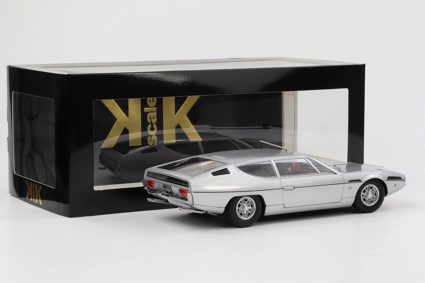 1:18 KK-Scale Lamborghini Espada S2 Coupe 1970 V12 Bertone silber diecast