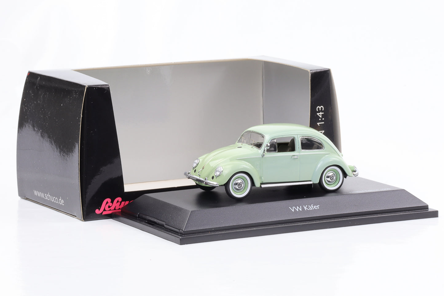 1:43 VW Beetle mint green Schuco diecast 450336700