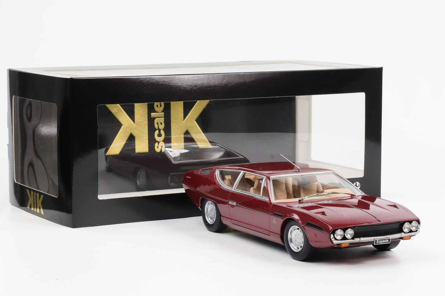 1:18 KK-Scale Lamborghini Espada S2 Coupe 1970 V12 Bertone redmetallic diecast