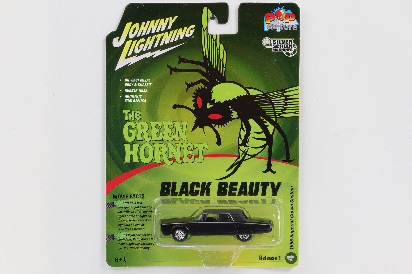 1:64 Johnny Lightning Black Beauty Green Hornet 1966 Imperial Crown