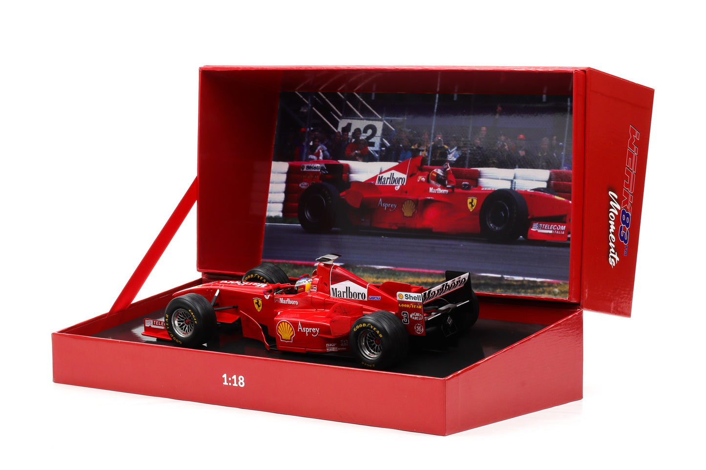 1:18 Ferrari F300 #3 Sieger Kanada GP Formel 1 1998 Schumacher Collector`s Box