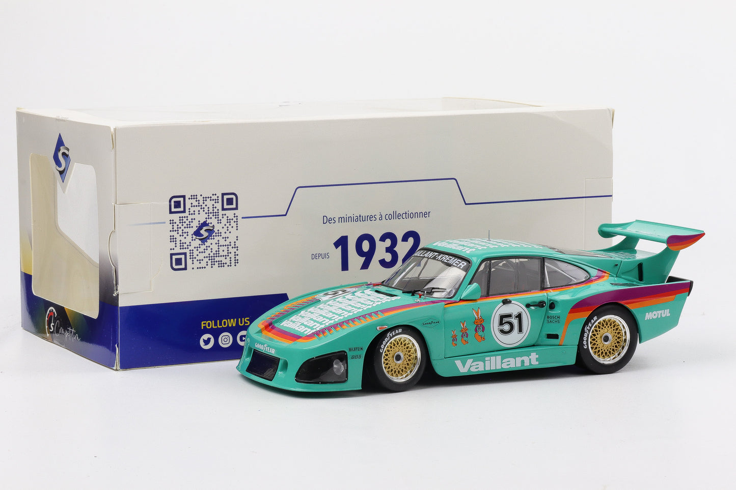 1:18 Solido Porsche 935 Kremer K3 #52 Vaillant DRM 1977 Wollek diecast S1807205