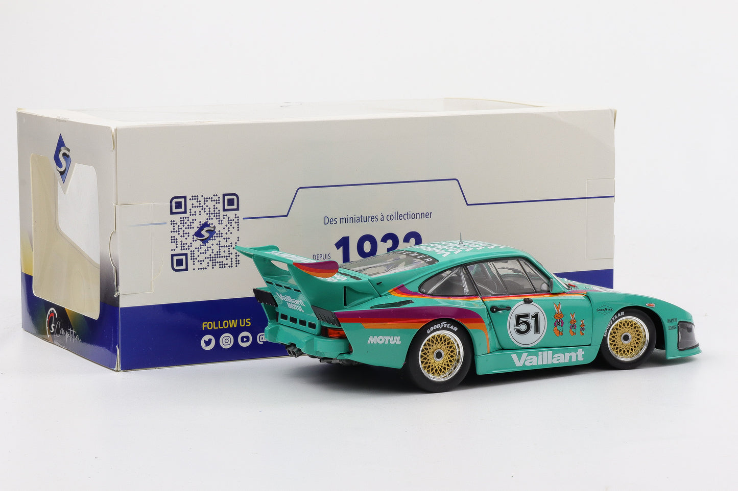 1:18 Solido Porsche 935 Kremer K3 #52 Vaillant DRM 1977 Wollek diecast S1807205
