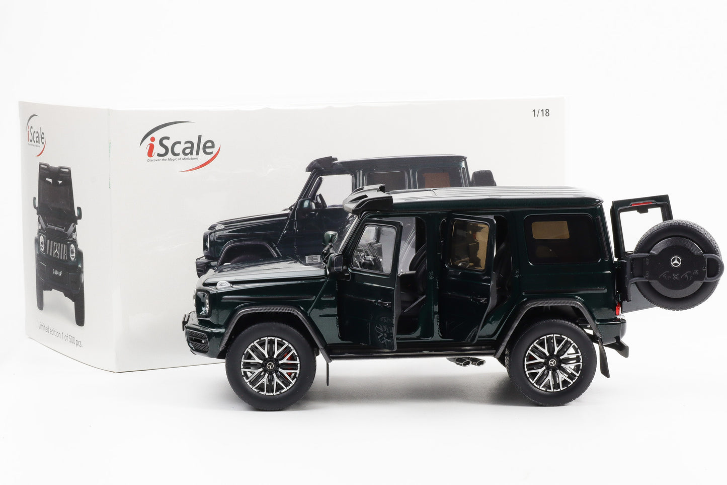 1:18 Mercedes-Benz AMG G63 W463 4x4 2022 smaragdgrün metallic iScale 500 Stk.