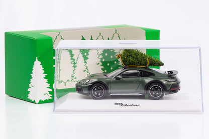 1:43 Porsche 911 992 Dakar Coupé Noël 2023 vert Spark WAP Dealer