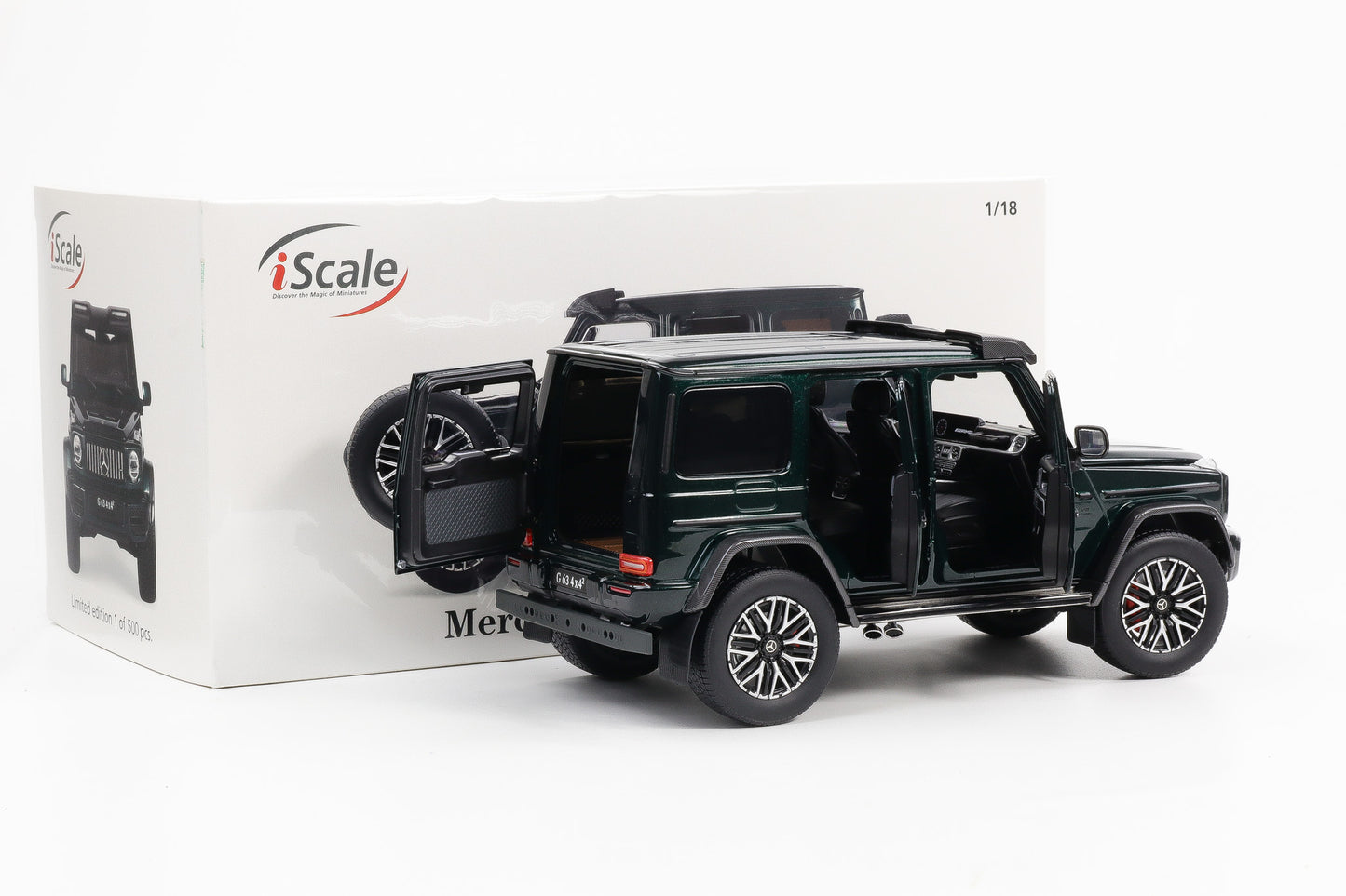 1:18 Mercedes-Benz AMG G63 W463 4x4 2022 smaragdgrün metallic iScale 500 Stk.
