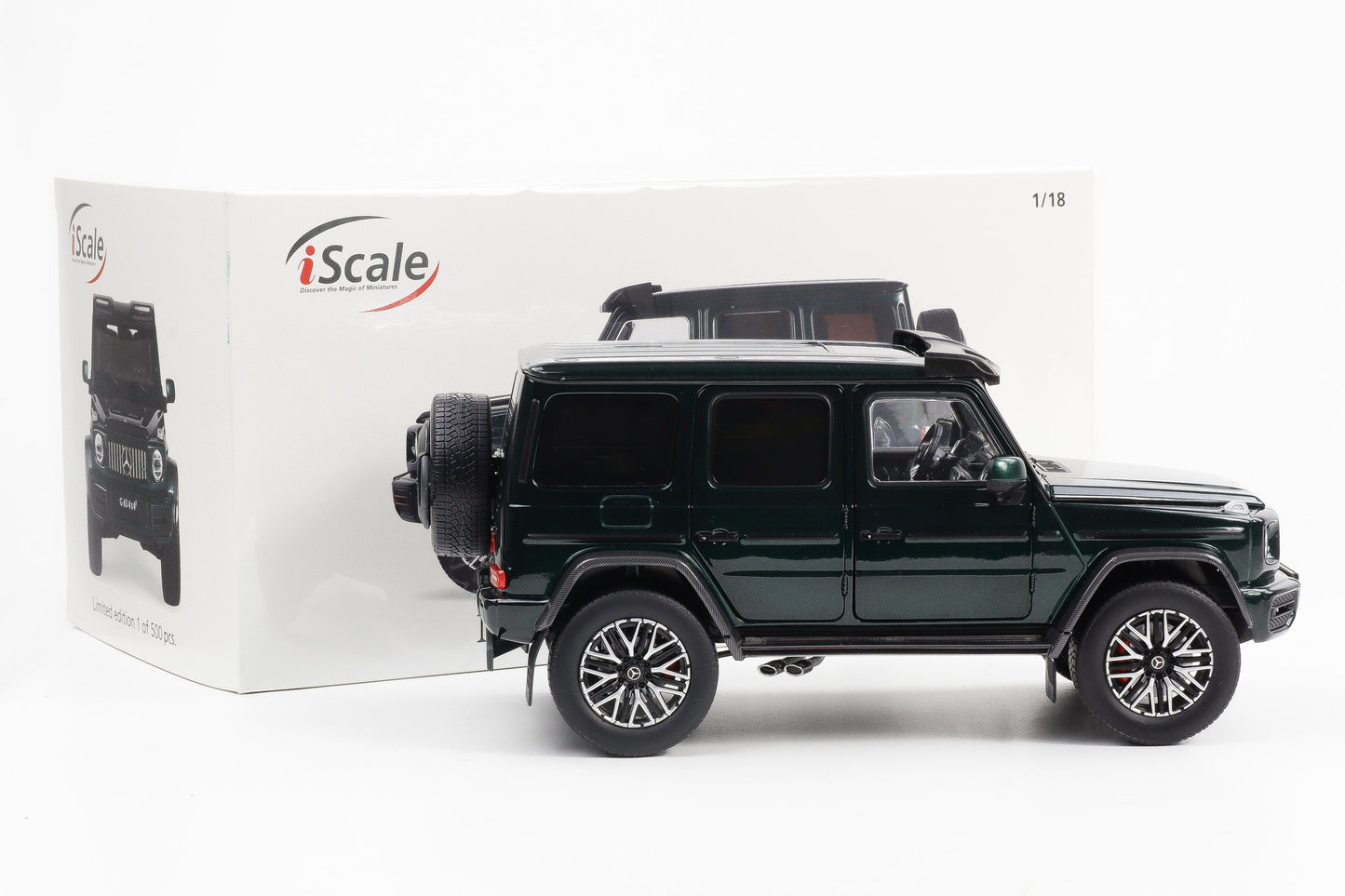 1:18 Mercedes-Benz AMG G63 W463 4x4 2022 smaragdgrün metallic iScale 500 Stk.