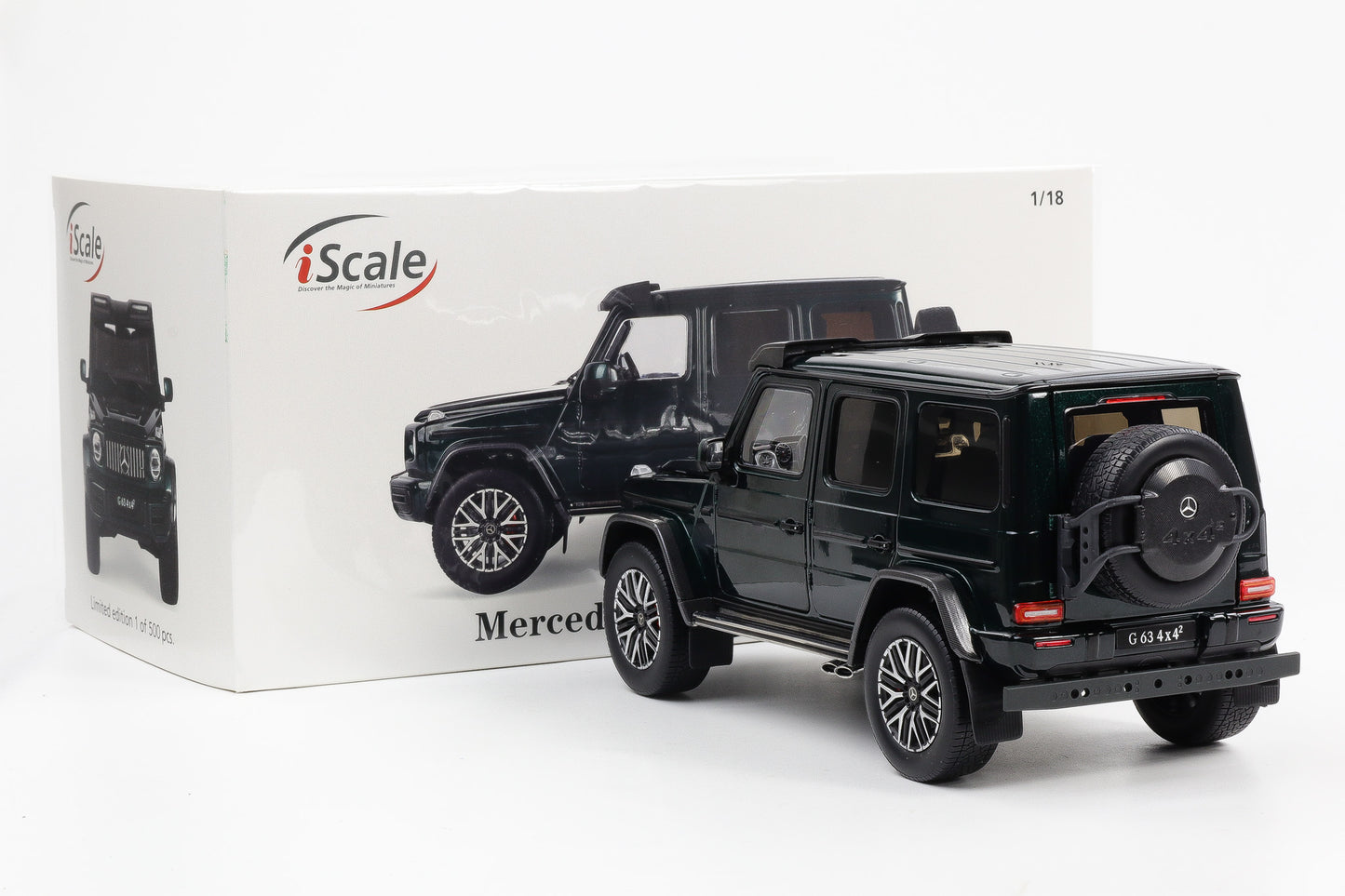 1:18 Mercedes-Benz AMG G63 W463 4x4 2022 smaragdgrün metallic iScale 500 Stk.