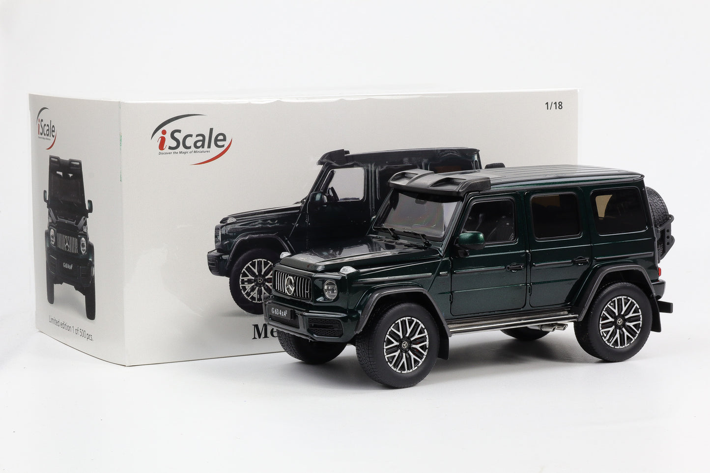 1:18 Mercedes-Benz AMG G63 W463 4x4 2022 smaragdgrün metallic iScale 500 Stk.