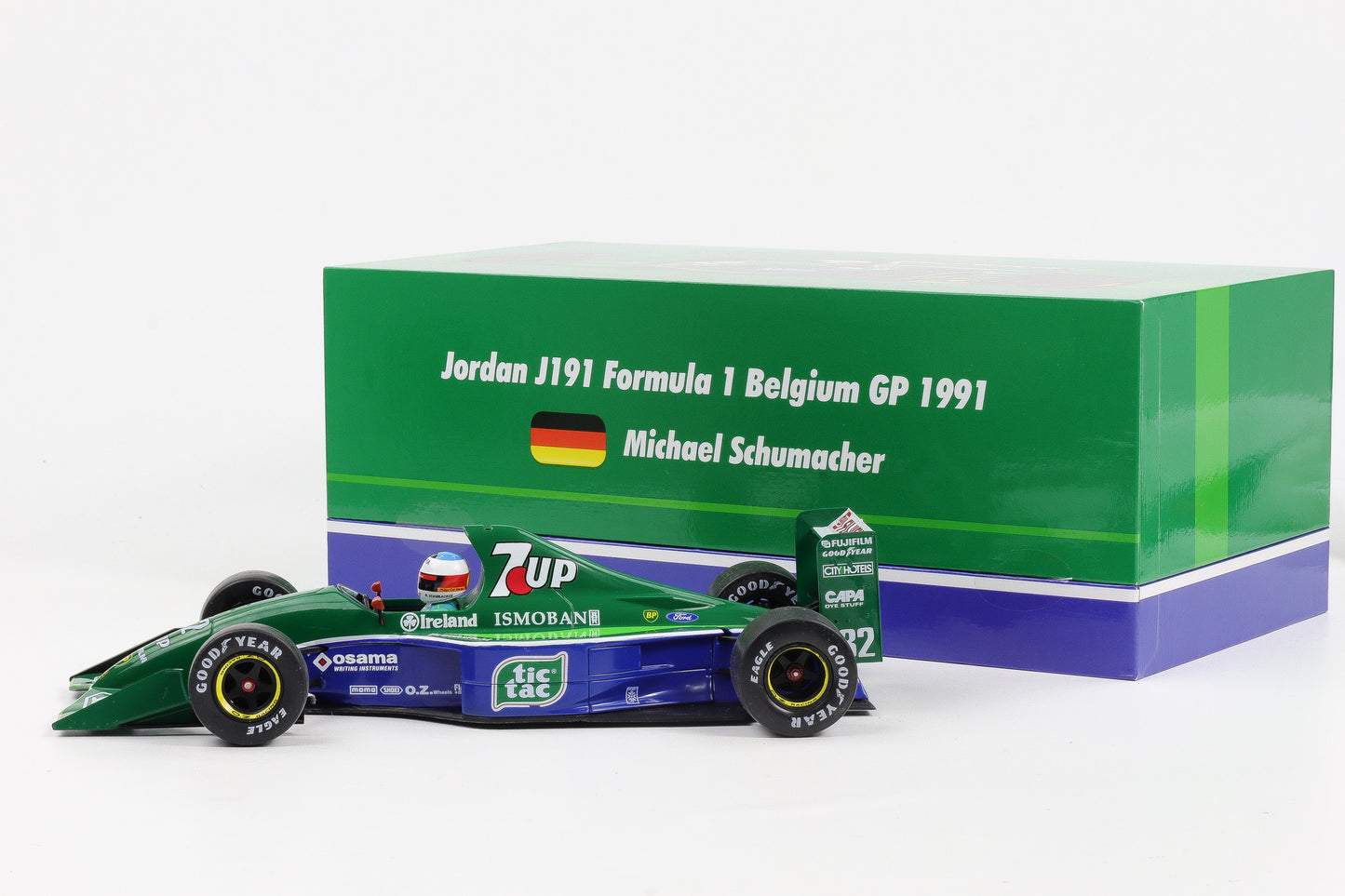 1:18 Werk83 Jordan 191 Ford Schumacher Formel 1 Belgien 1991 Giftbox