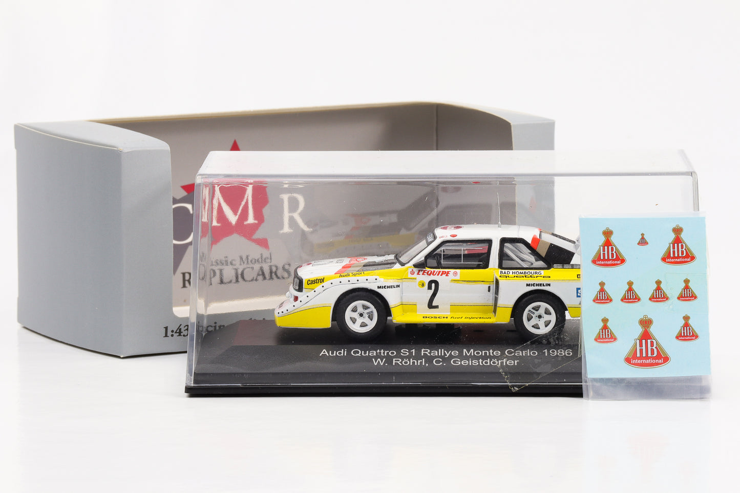 1:43 Audi Quattro S1 #2 Rally de Montecarlo 1986 Röhrl Geistdörfer CMR