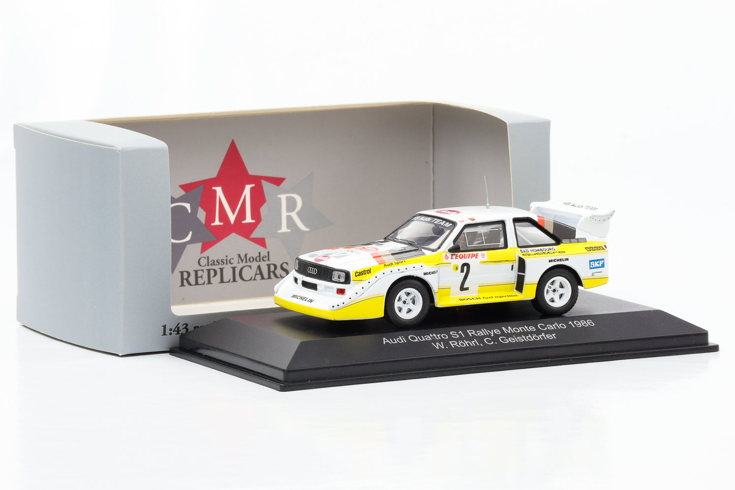 1:43 Audi Quattro S1 #2 Rallye Monte Carlo 1986 Röhrl Geistdörfer CMR