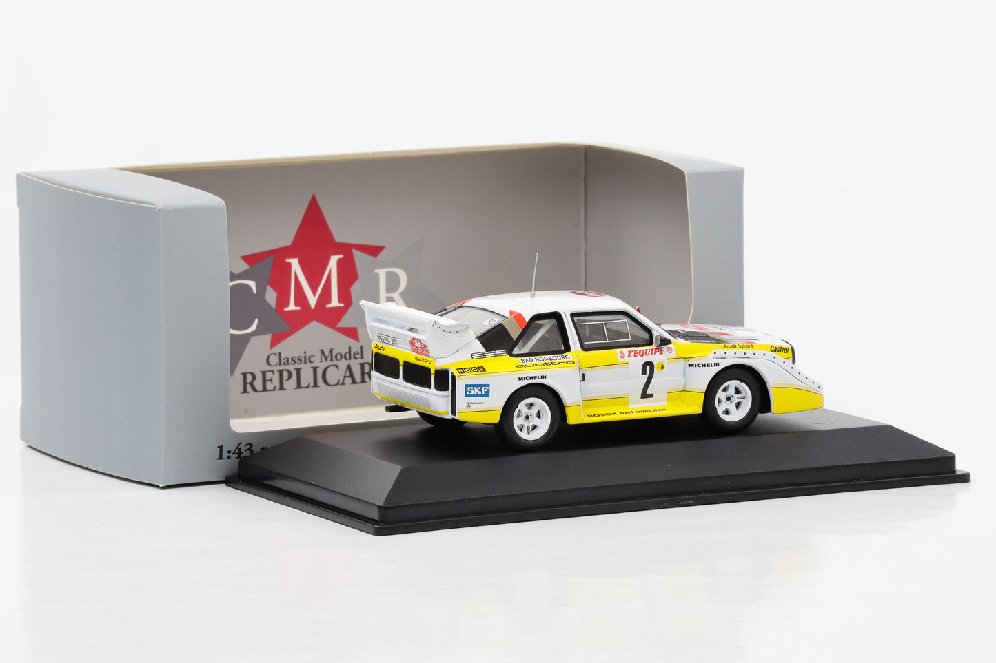 1:43 Audi Quattro S1 #2 Monte Carlo Rally 1986 Röhrl Geistdörfer CMR