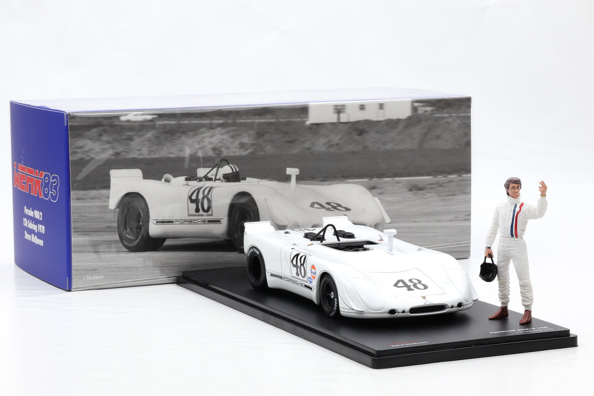 1:18 Porsche 908/02 #48 2nd 12h Sebring 1970 + Figur McQueen WERK83
