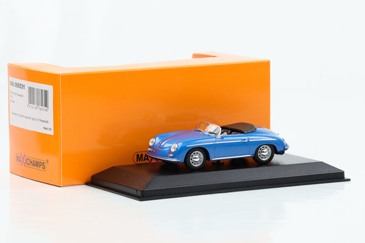 1:43 Porsche 356 Speedster 1956 金属蓝色 Maxichamps Minichamps