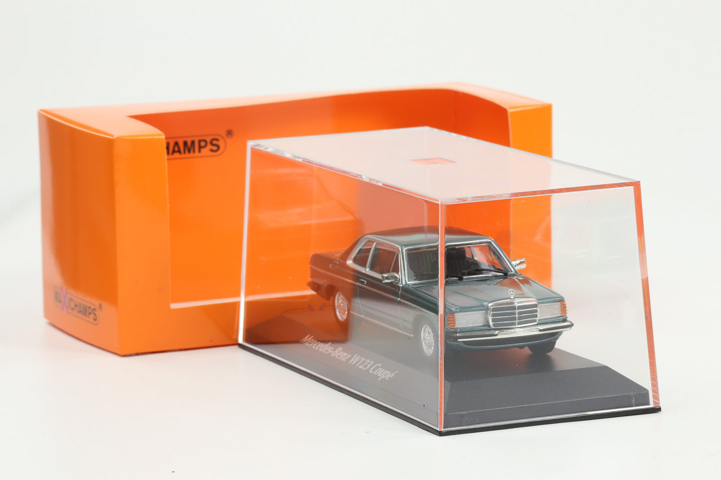 1:43 Minichamps Mercedes-Benz W123 Coupe 1976 metallic petrol Maxichamps