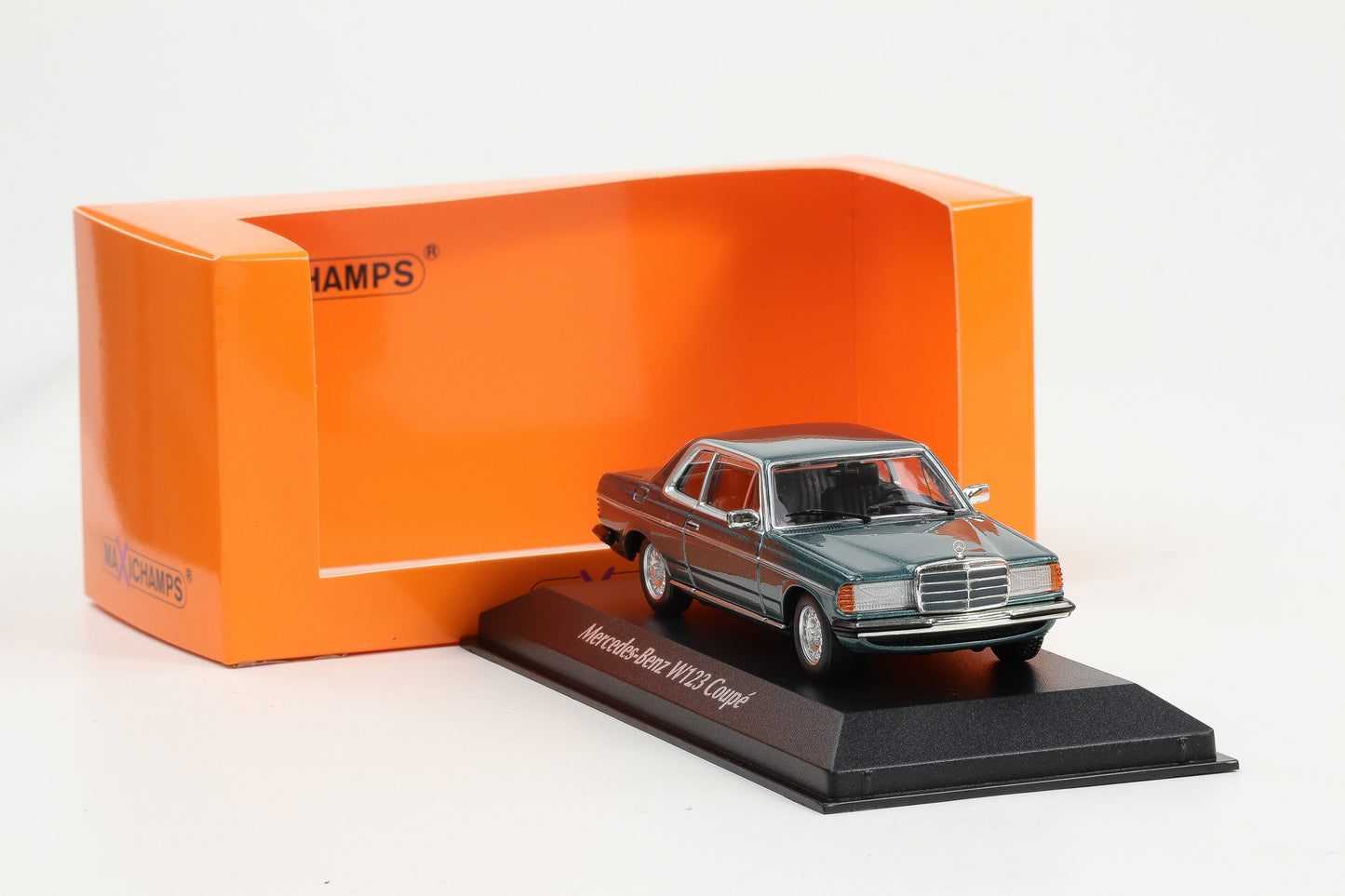 1:43 Minichamps Mercedes-Benz W123 Coupe 1976 metallic petrol Maxichamps