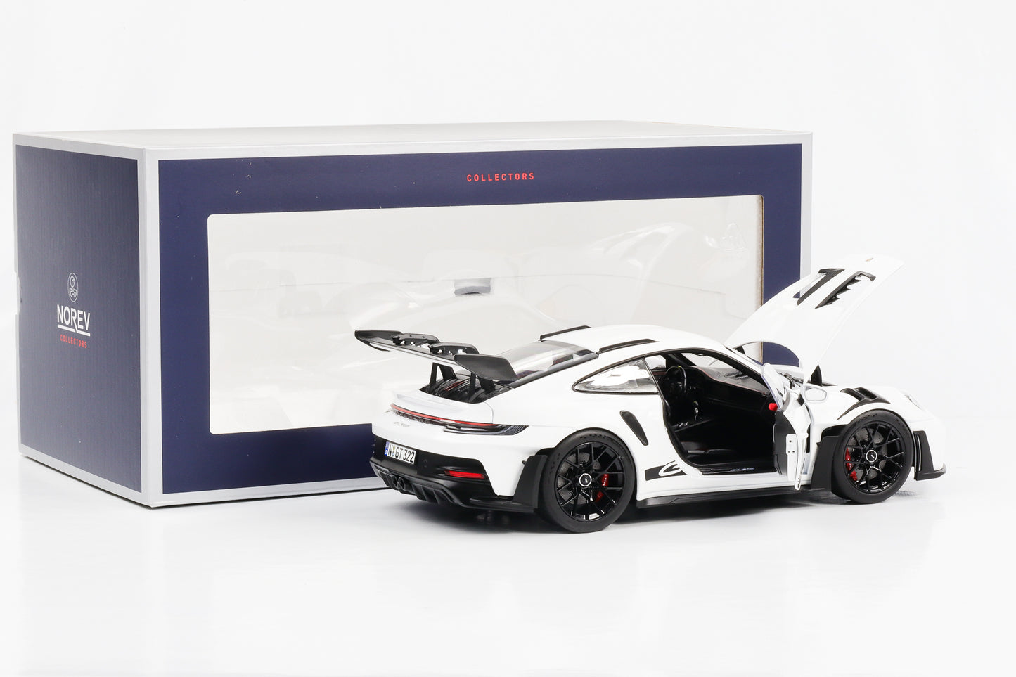1/18 Porsche 911 992 II GT3 RS 2022 blanche avec jantes noires Norev 187361