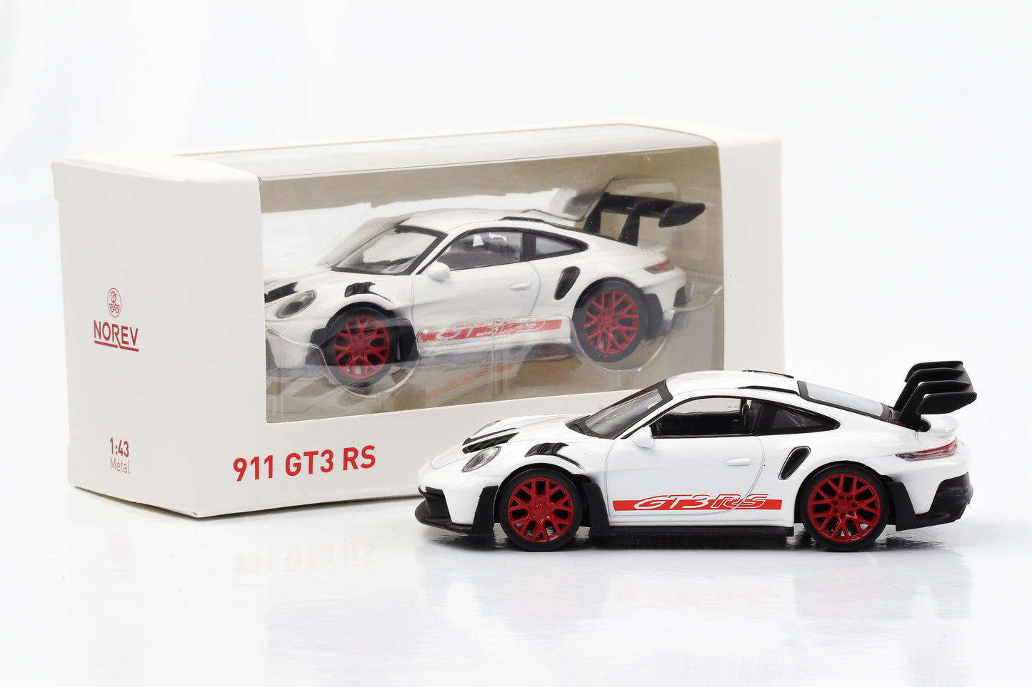 1:43 Porsche 911 992 GT3 RS 2022 white Jet Car Norev