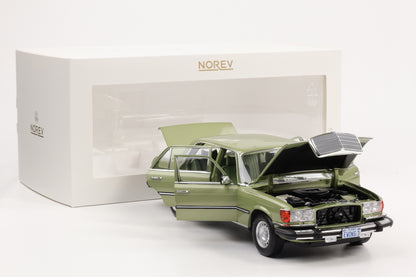 1:18 Mercedes-Benz 450 SEL 6.9 W116 Movie Dallas J.R silvergreen metallic Norev