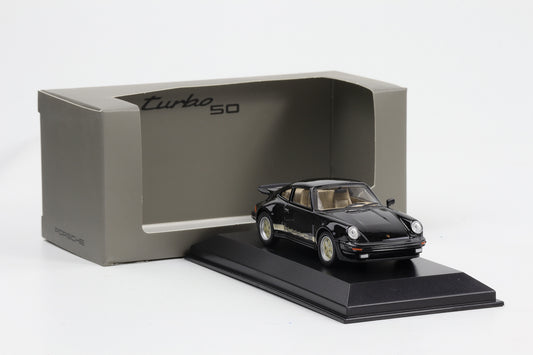 1:43 Porsche 911 930 Turbo 3.0 1975 platin schwarz diecast Museum MAP