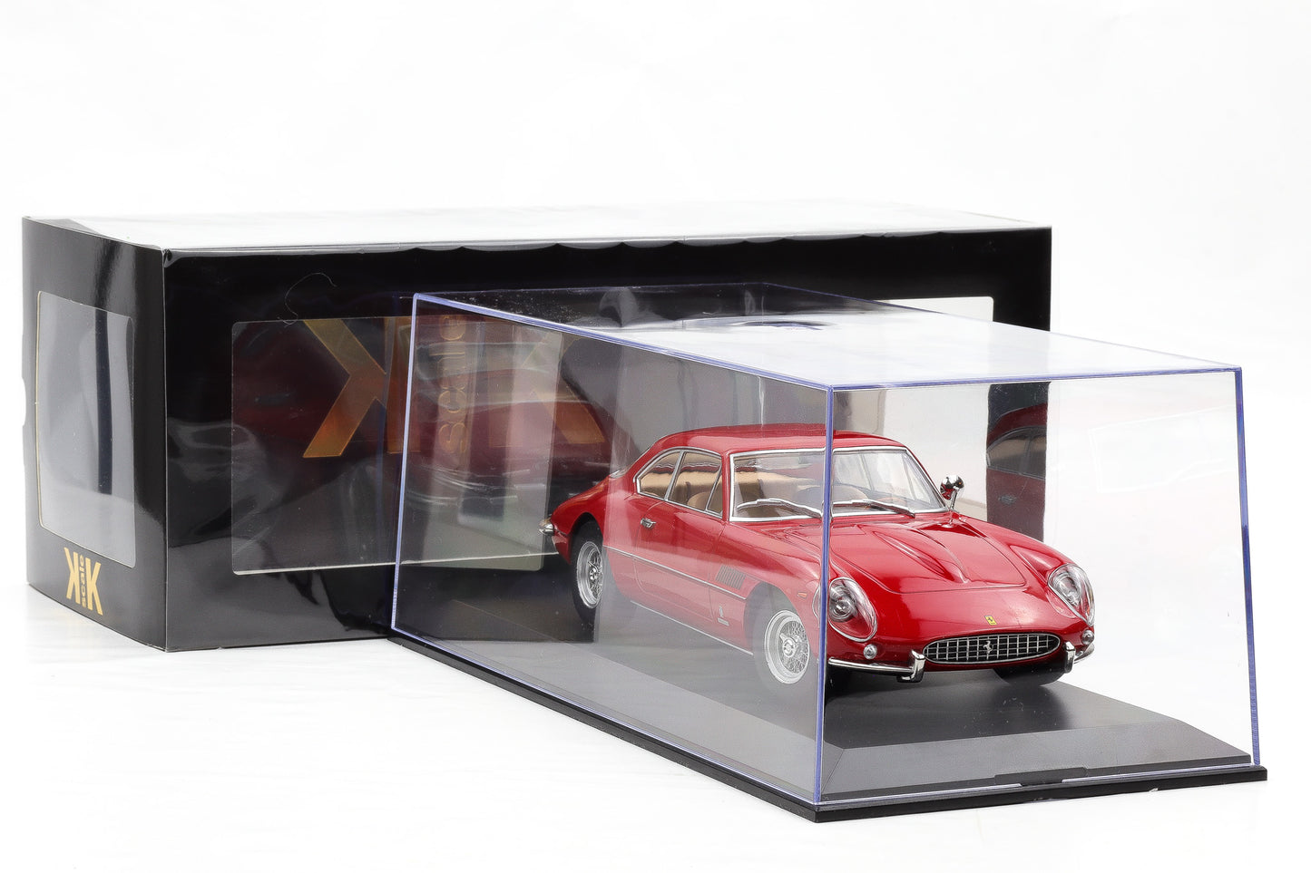 1:18 Ferrari 400 Superamerica Coupe Pininfarina 1962 rot KK Scale + Vitrine