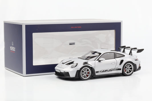1:18 Porsche 911 992 II GT3 RS 2022 Ice Grey avec jantes argent Norev 187359