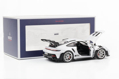 1:18 Porsche 911 992 II GT3 RS 2022 Ice Grey avec jantes argent Norev 187359