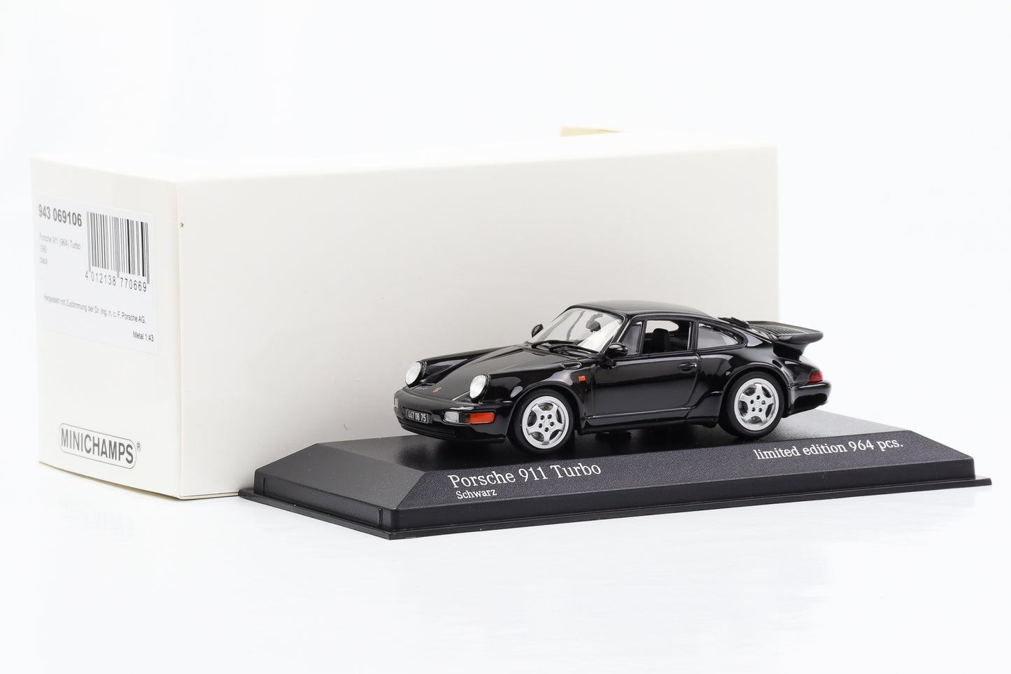 1:43 Porsche 911 964 Turbo 1990 schwarz Movie Bad Boys 2 Minichamps
