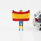 1:43 F1 Figur Fernando Alonso mit spanischer Flagge Formel 1 Cartrix CT068 41mm