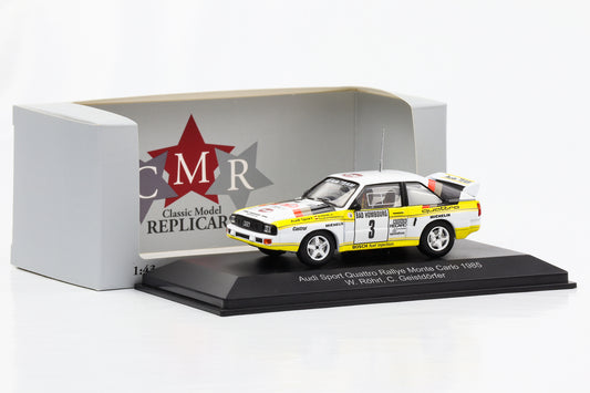 1:43 Audi Sport Quattro #3 蒙特卡洛拉力赛 1985 Röhrl Geistdörfer CMR