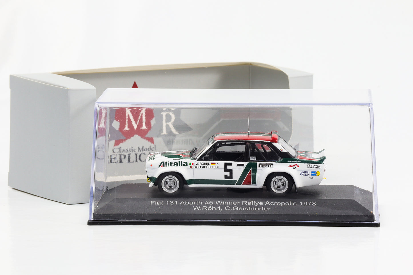 1:43 Fiat 131 Abarth #5 Vainqueur Rallye Acropole 1978 Röhrl Geistdörfer CMR