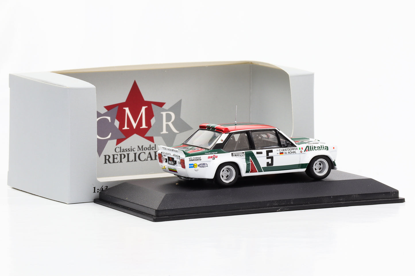 1:43 Fiat 131 Abarth #5 Ganador Rallye Acrópolis 1978 Röhrl Geistdörfer CMR