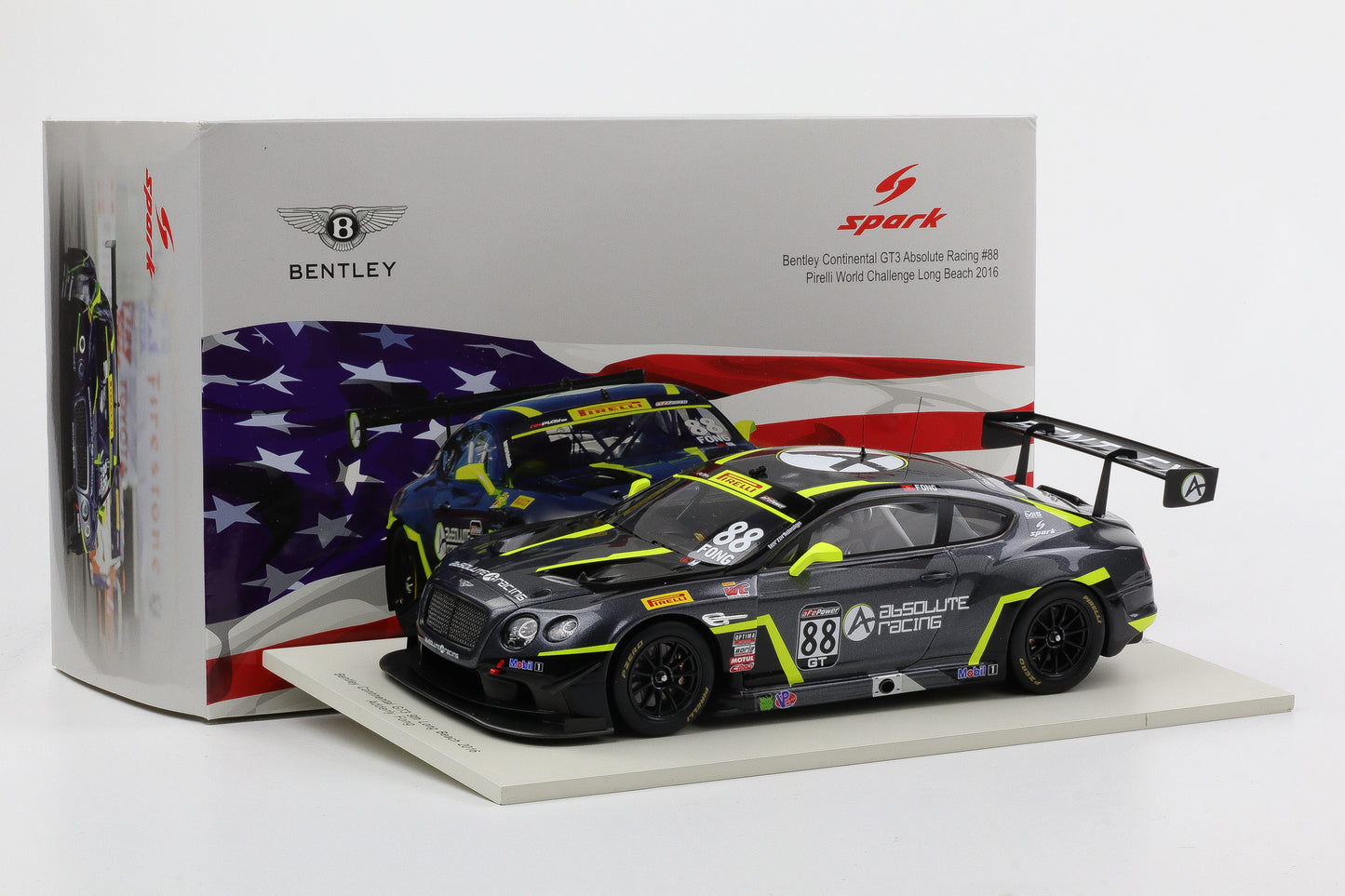 1:18 Spark Bentley Continental GT3 #88 Pirelli Challenge Long Beach 2016 18US002