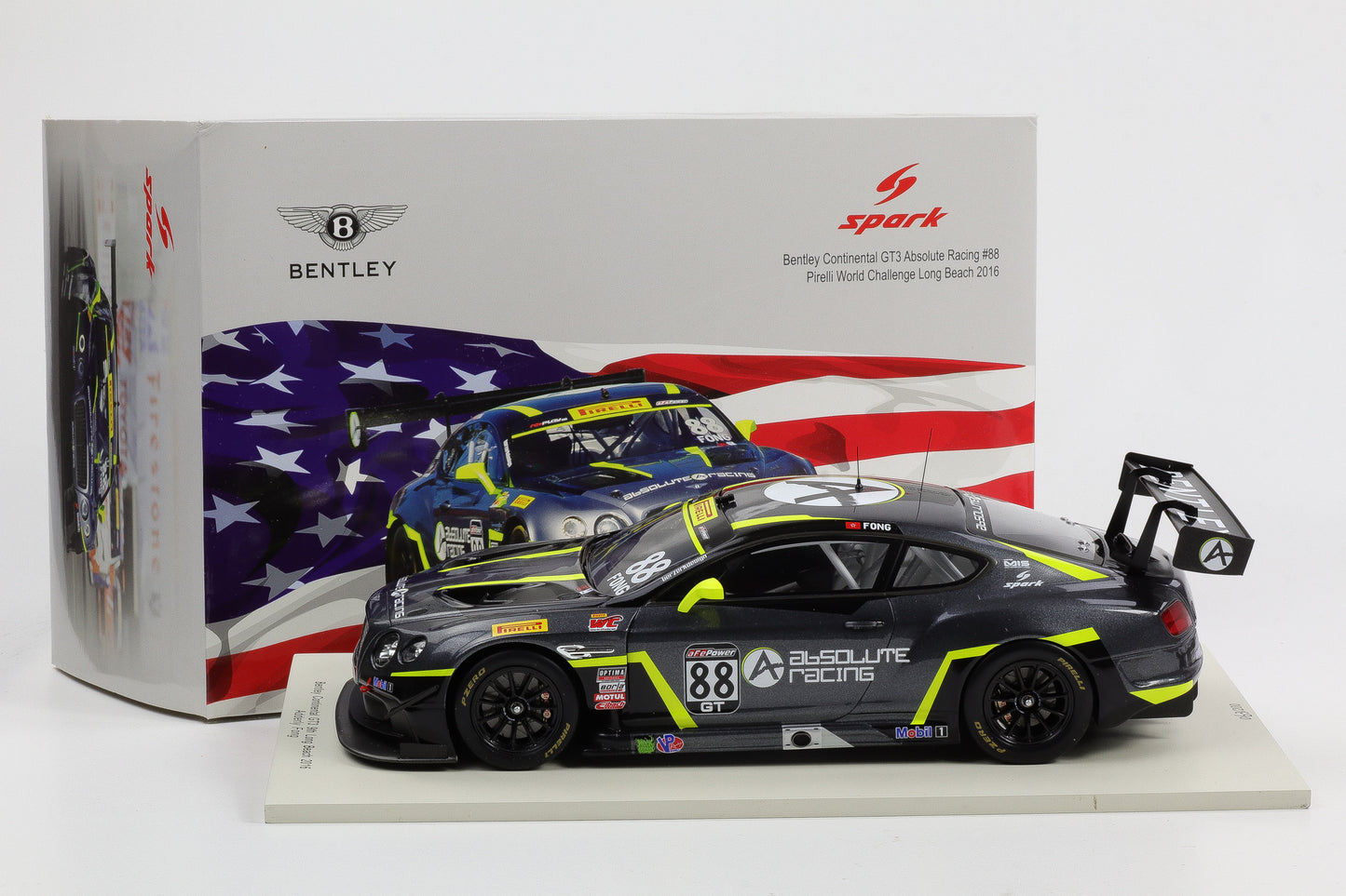 1:18 Spark Bentley Continental GT3 #88 Pirelli Challenge Long Beach 2016 18US002