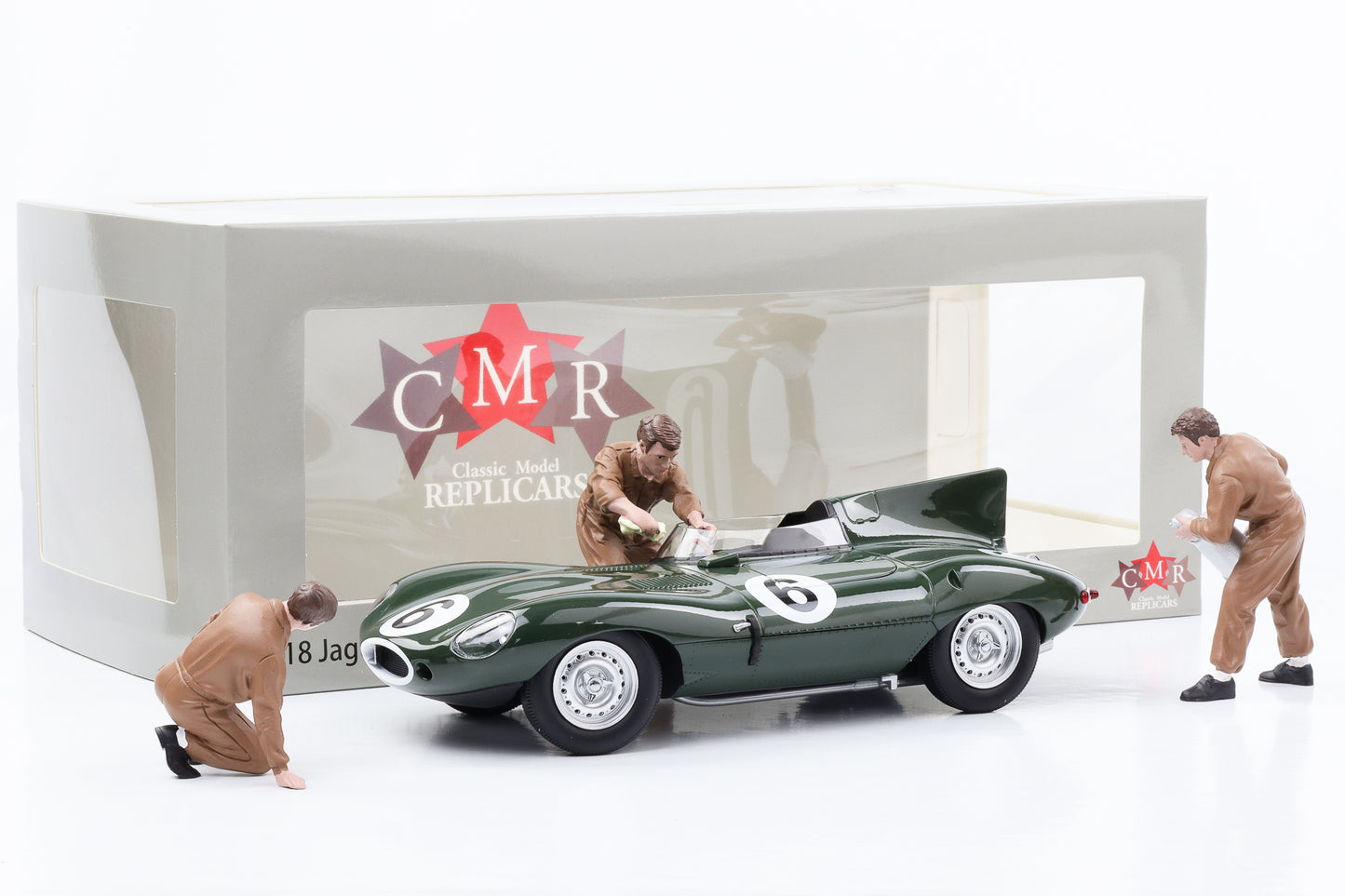 1:18 Jaguar D-Type Winner 24H Le Mans 1955 Hawthorn Mechaniker Set CMR