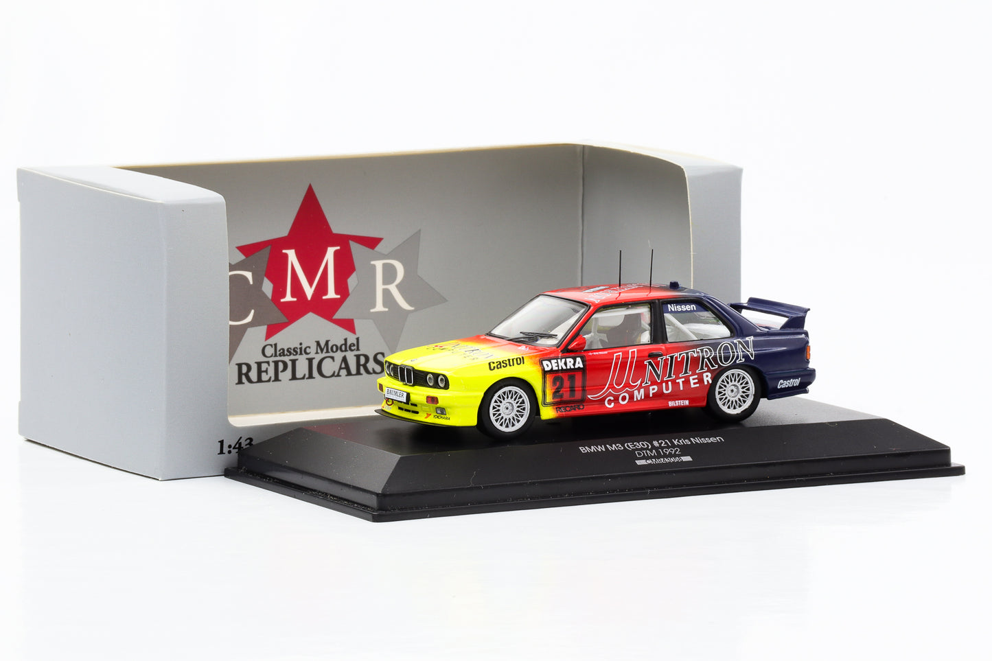 1:43 BMW M3 E30 Unitron #21 DTM 1992 Kris Nissen CMR