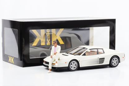 1:18 Ferrari Testarossa Monospecchio version US 1984 avec figurine Sonny Miami Vice Movie échelle KK