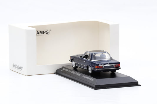 1:43 Mercedes-Benz 350 SL R107 Hardtop 1974 blau Minichamps limited