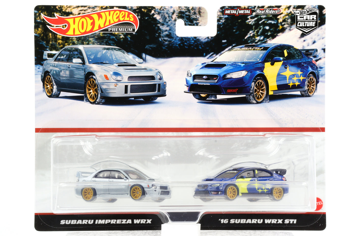 1:64 مجموعة من 2 سوبارو امبريزا WRX + 2016 سوبارو WRX STI Hot Wheels Premium